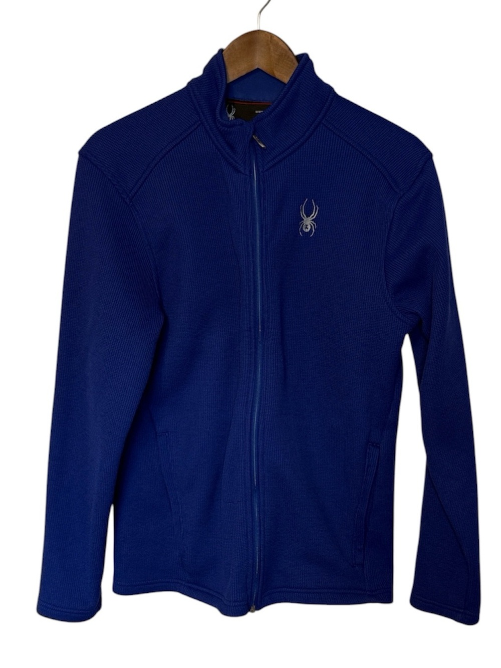 Spyder Full Zip Fleece Jacket with Pockets Winter Sports Blue M